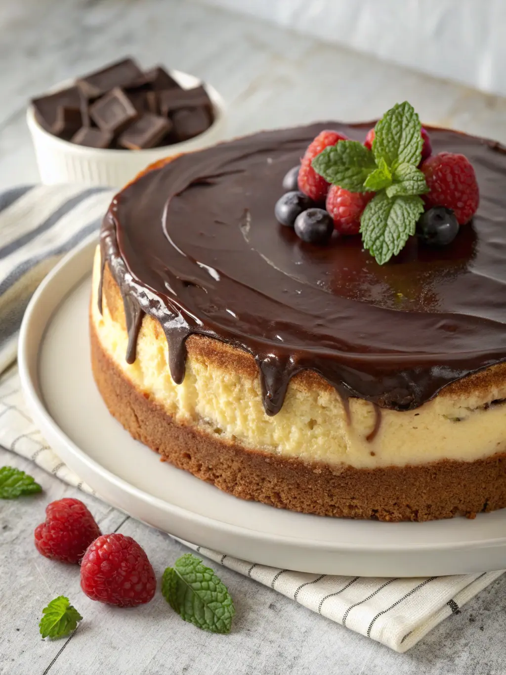 Best Boston Cream Pie Cheesecake Recipe
