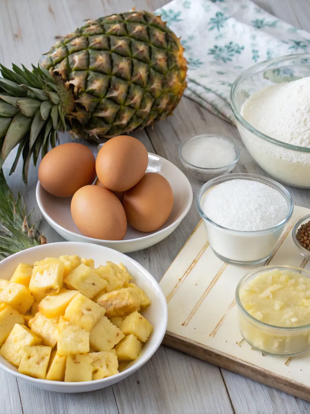 Ingredients for a Delicious Hawaiian Pineapple Cake