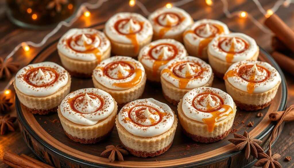 Mini Cinnamon Roll Cheesecakes