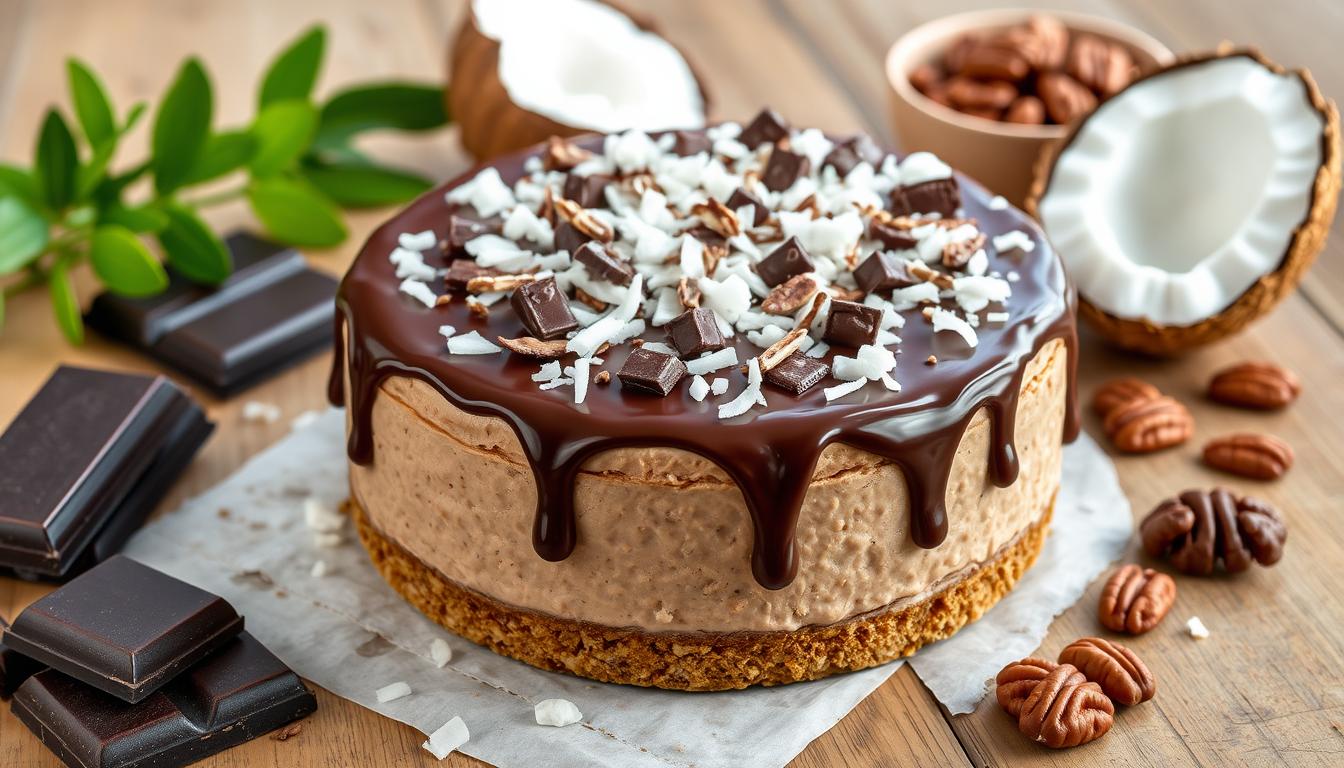 No-Bake German Chocolate Cheesecake