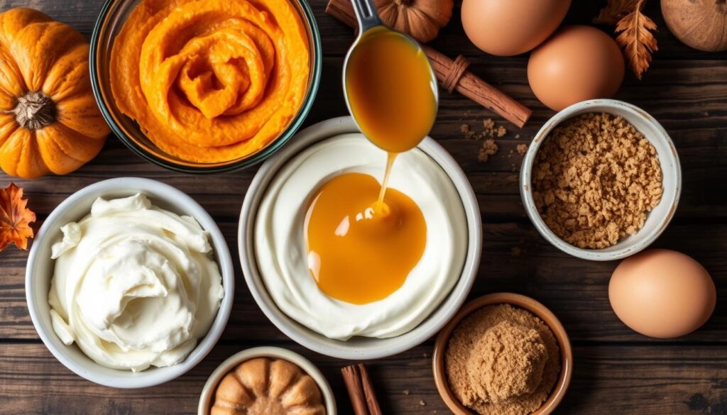 Pumpkin Caramel Cheesecake ingredients