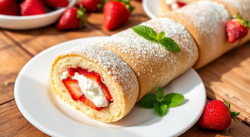 Strawberry Shortcake Roulade