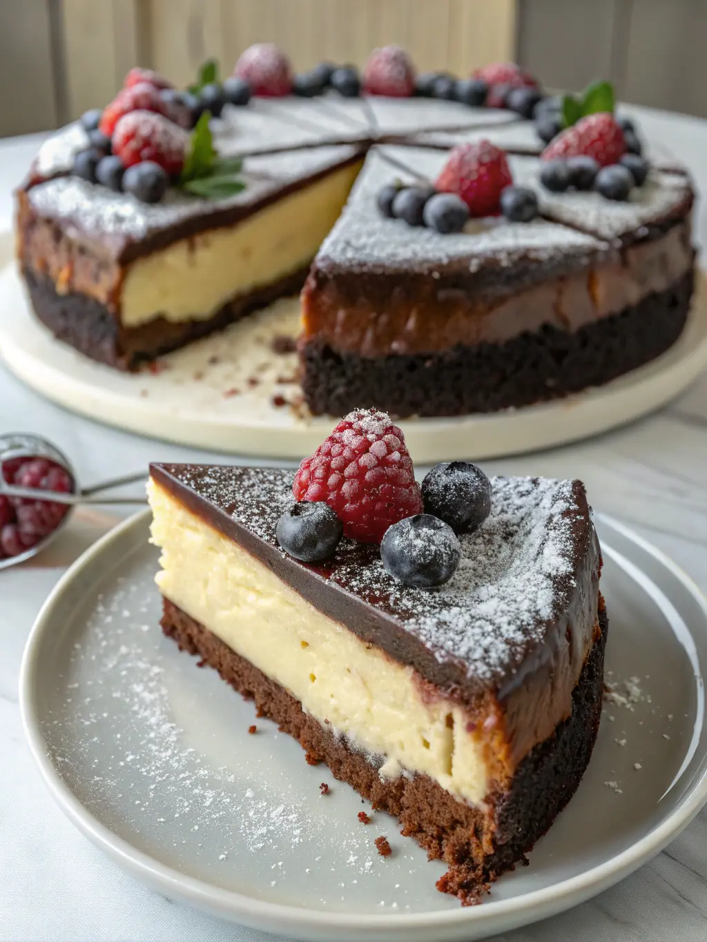Boston Cream Pie Cheesecake
