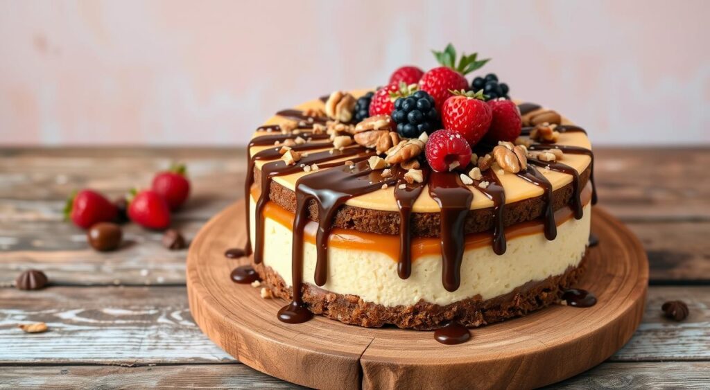 Cheesecake with caramel brownie,delicious cheesecake recipe,homemade caramel brownie cheesecake,easy dessert ideas