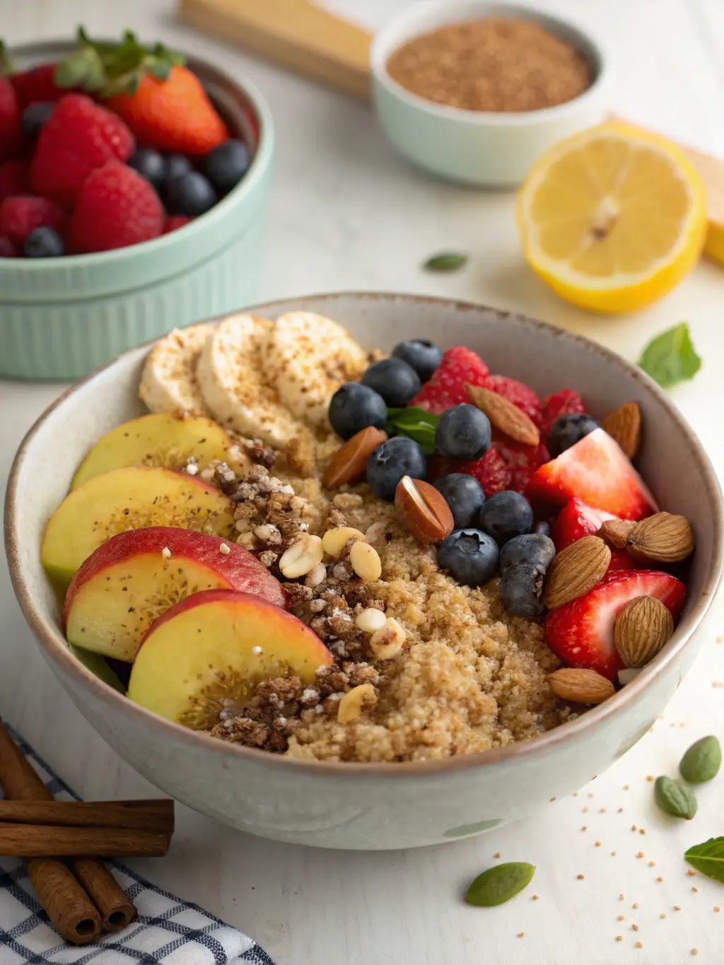 Quinoa Breakfast Bowl with Fruits