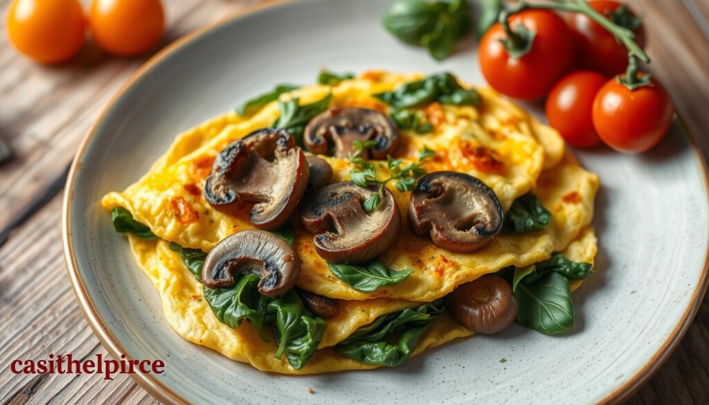 Spinach and Mushroom Omelette