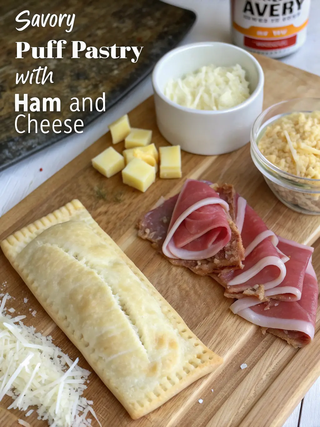 Savory Puff Pastry with Ham and Cheese Easy Béchamel Recipe